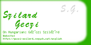 szilard geczi business card